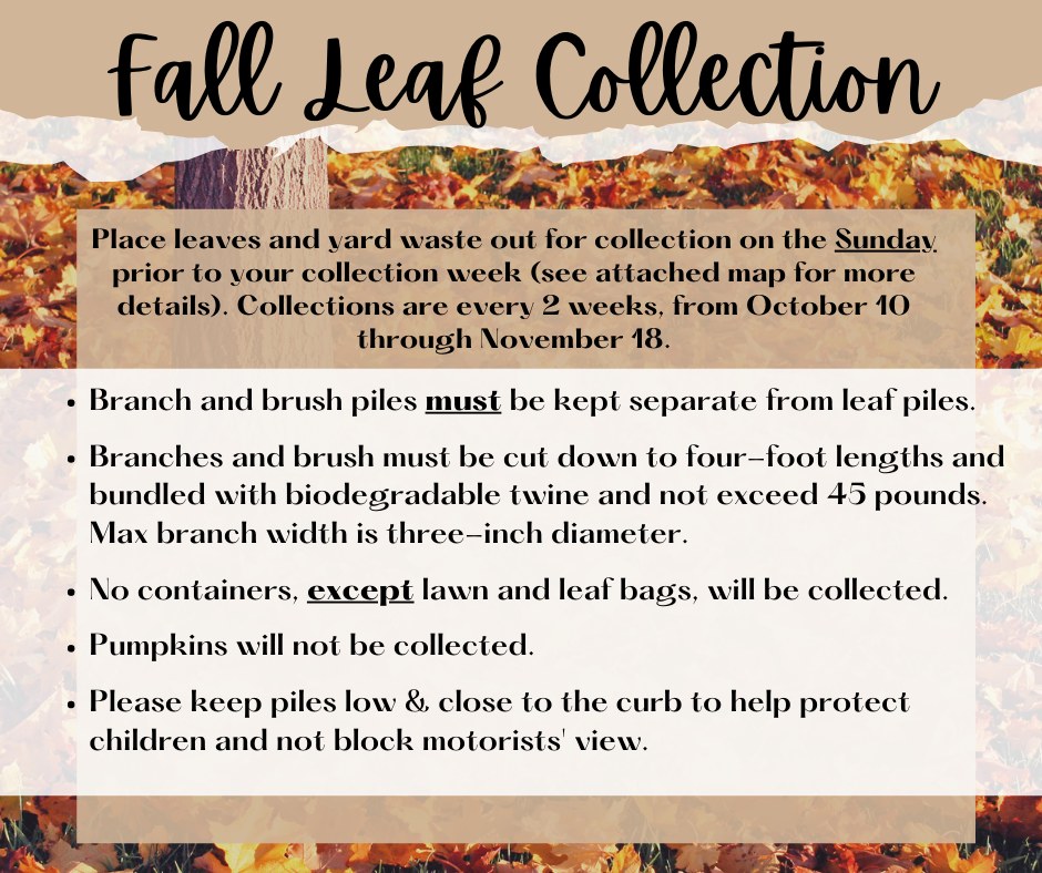 Fall Leaf Collection Begins 10/10/2022 – New Collection Rules Will Be ...