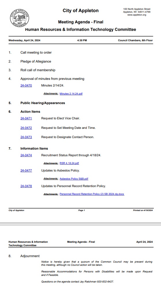 Human Resources And Information Technology Committee Meeting 04/24/2024 ...